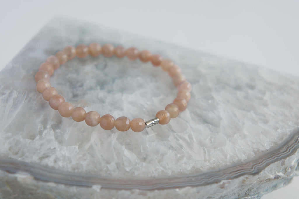 Spirit Feather Sunstone Beaded Bracelet