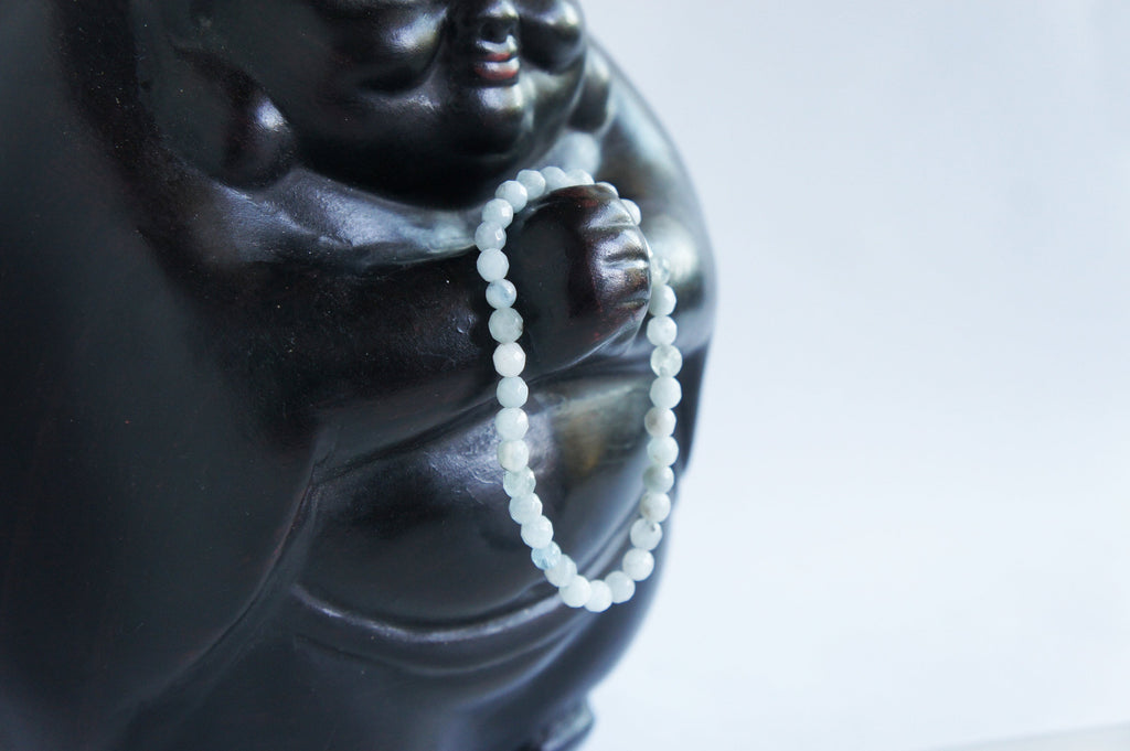 Spirit Feather Moonstone Beaded Bracelet