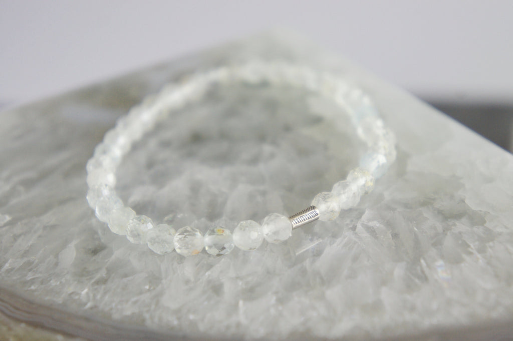 Spirit Feather Sky Blue Topaz Beaded Bracelet