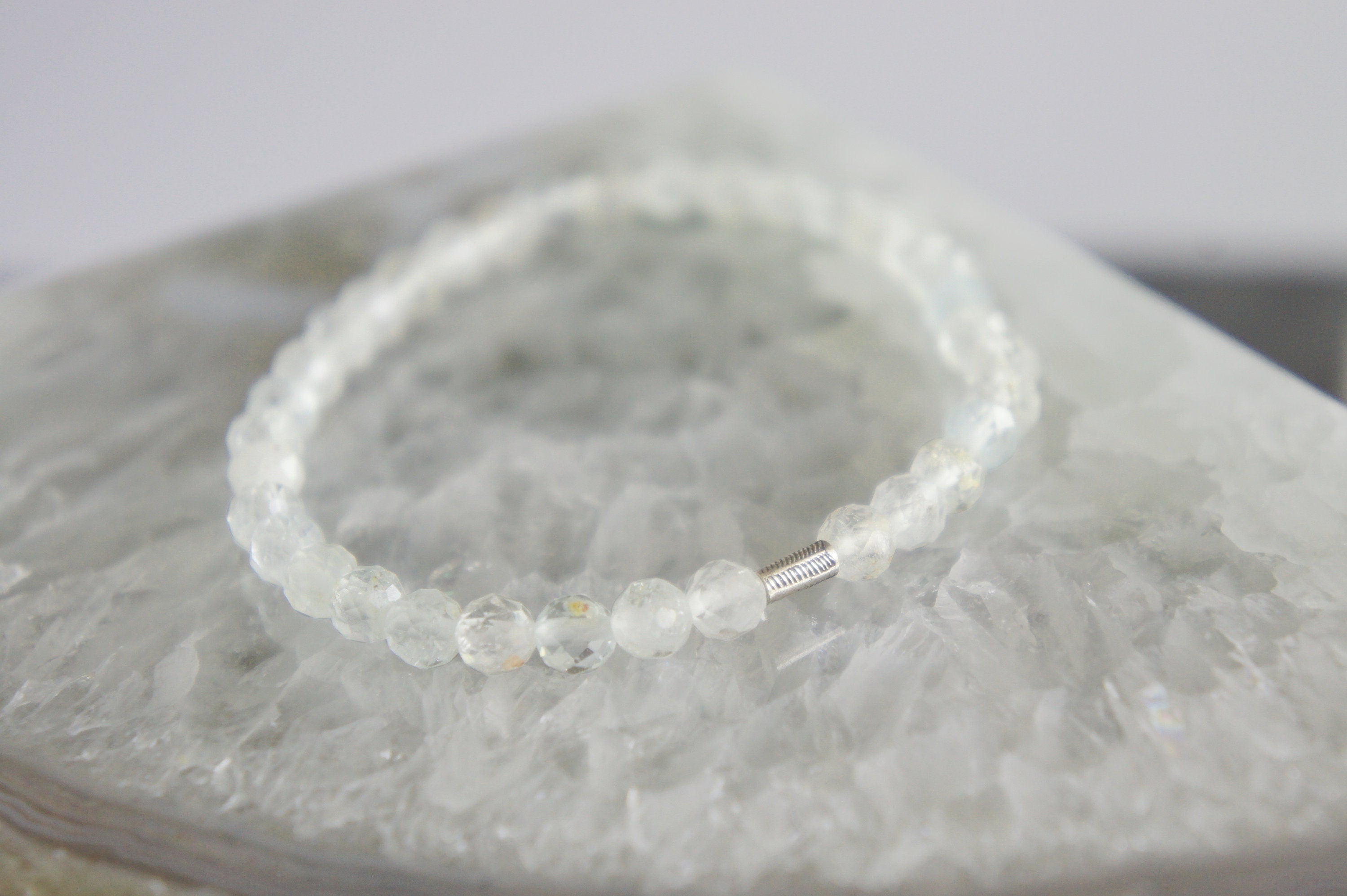 Spirit Feather Sky Blue Topaz Beaded Bracelet