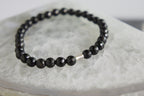 Spirit Feather Black Tourmaline Beaded Bracelet