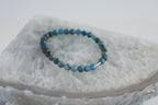 Spirit Feather Blue Apatite Beaded Bracelet