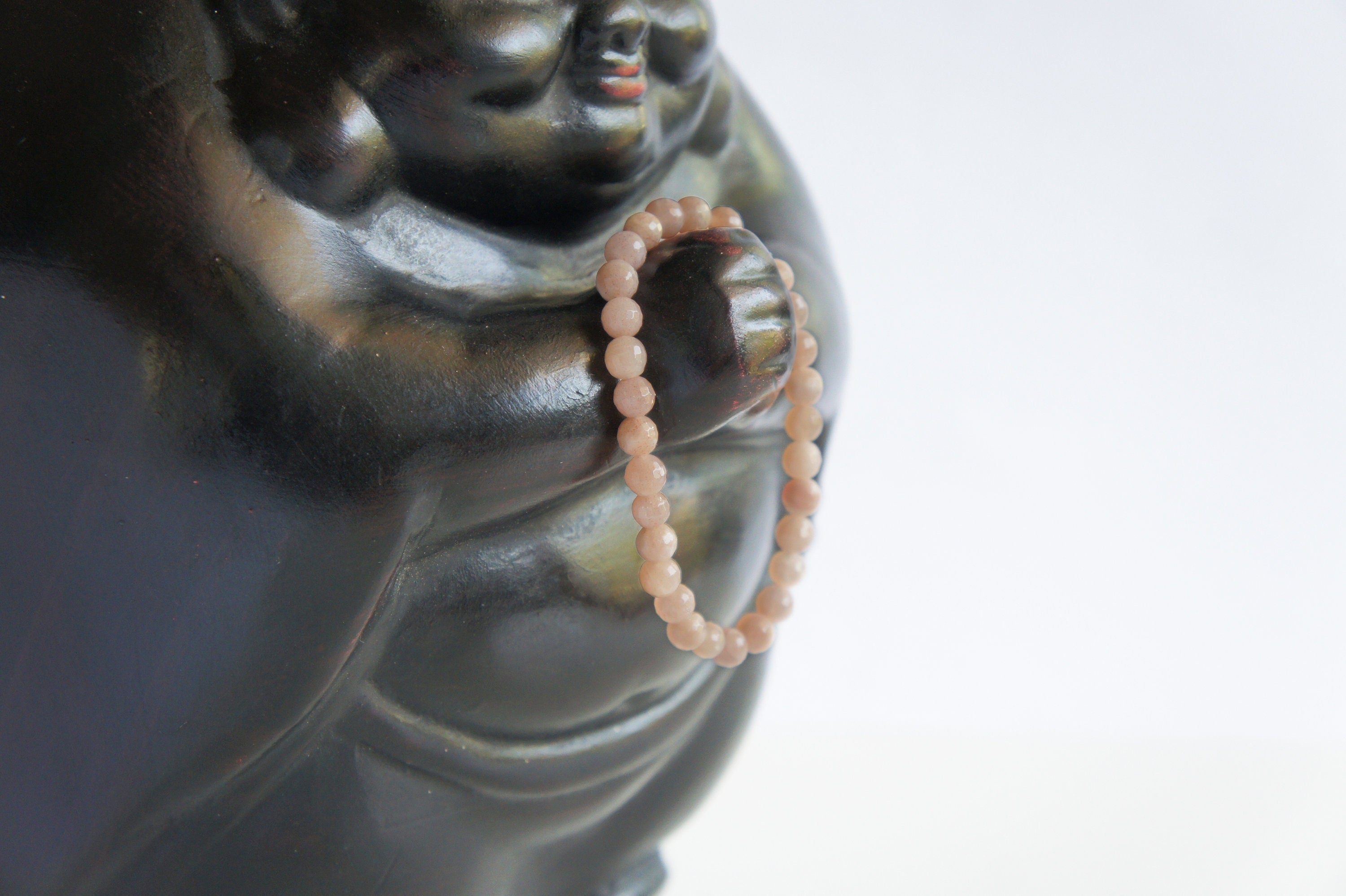 Spirit Feather Sunstone Beaded Bracelet