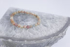 Spirit Feather Yellow Moonstone Beaded Bracelet