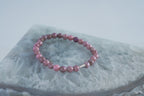 Spirit Feather Lepidolite Beaded Bracelet