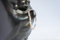 Spirit Feather Peach Moonstone Beaded Bracelet