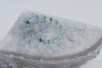 Spirit Feather Fluorite Beaded Bracelet
