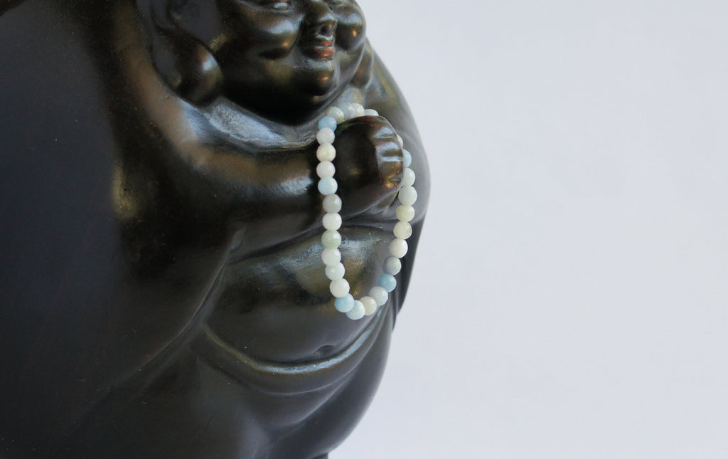 Spirit Feather Amazonite Beaded Bracelet