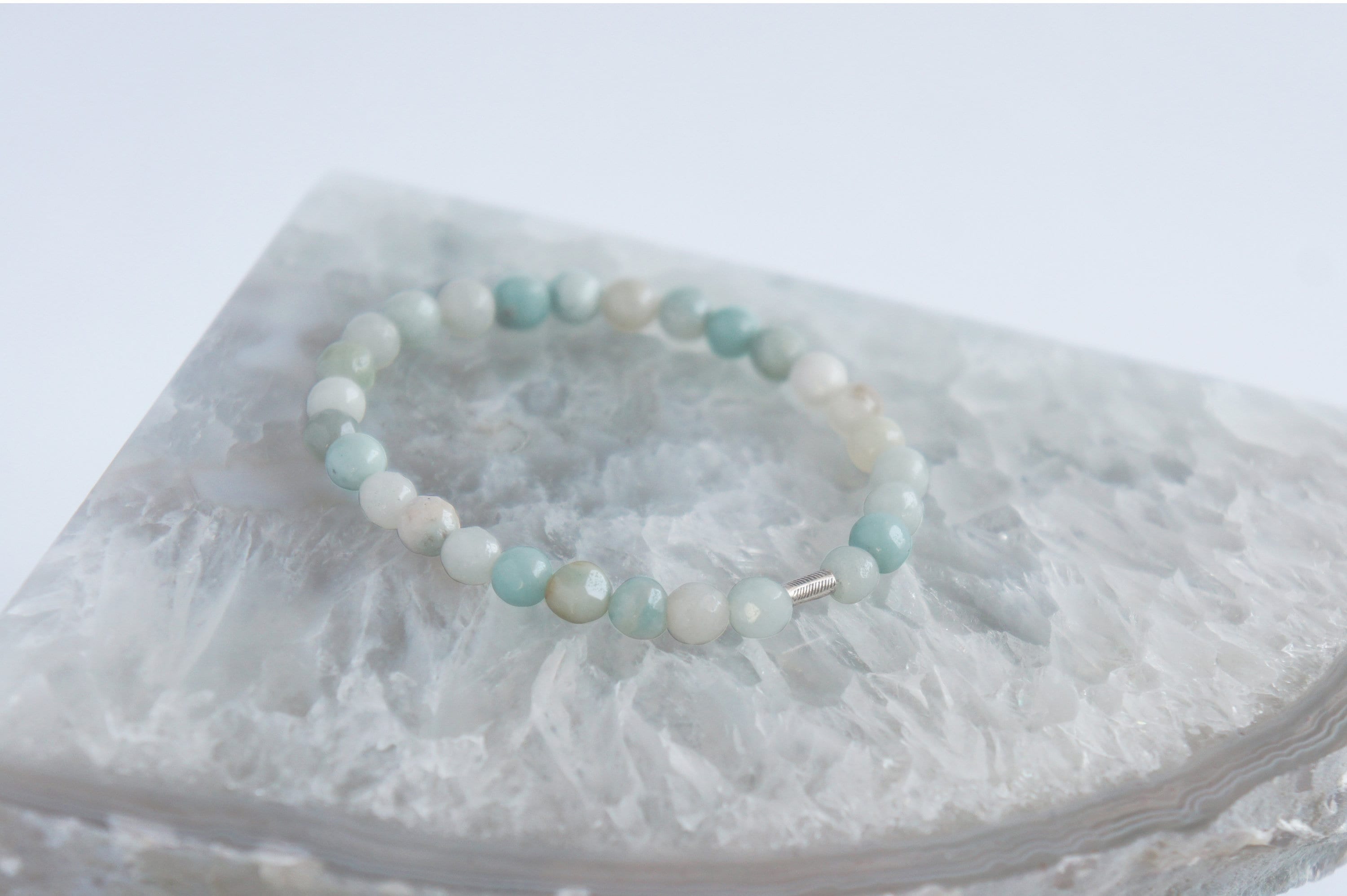 Spirit Feather Amazonite Beaded Bracelet