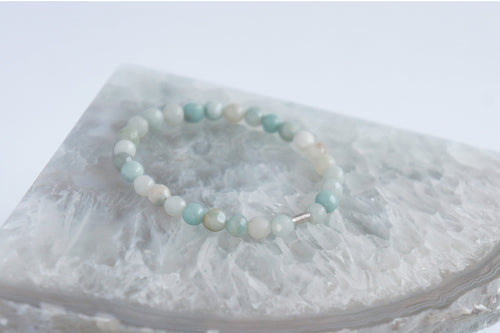 Spirit Feather Amazonite Beaded Bracelet