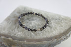 Spirit Feather Iolite Beaded Bracelet