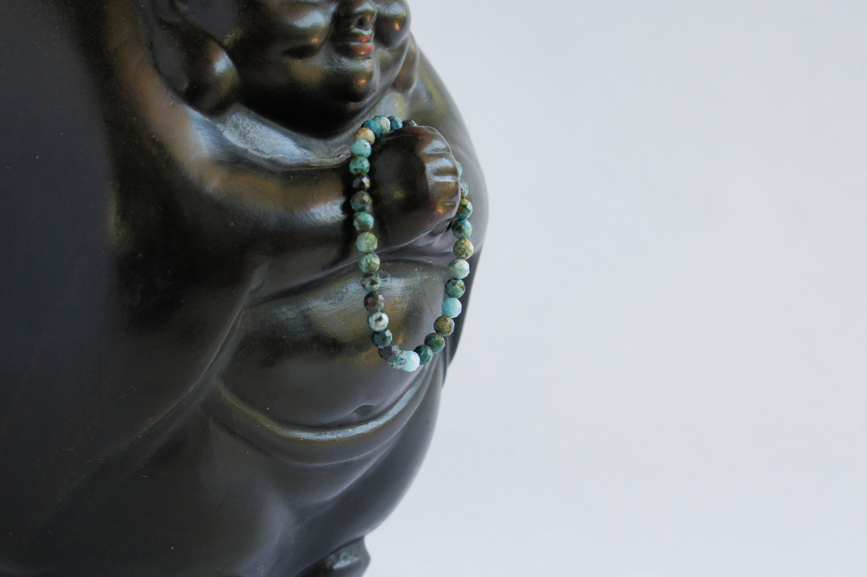 Spirit Feather Chrysocolla Beaded Bracelet