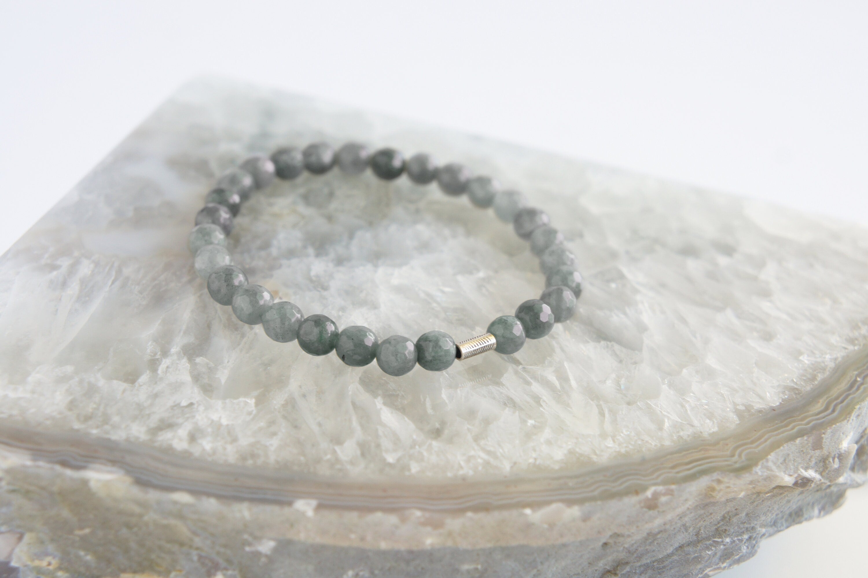 Spirit Feather Labradorite Beaded Bracelet