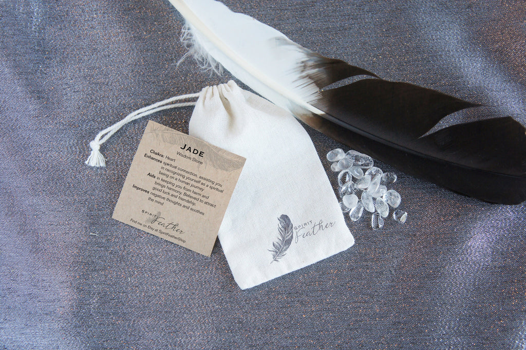 Spirit Feather Burma Jade Beaded Bracelet