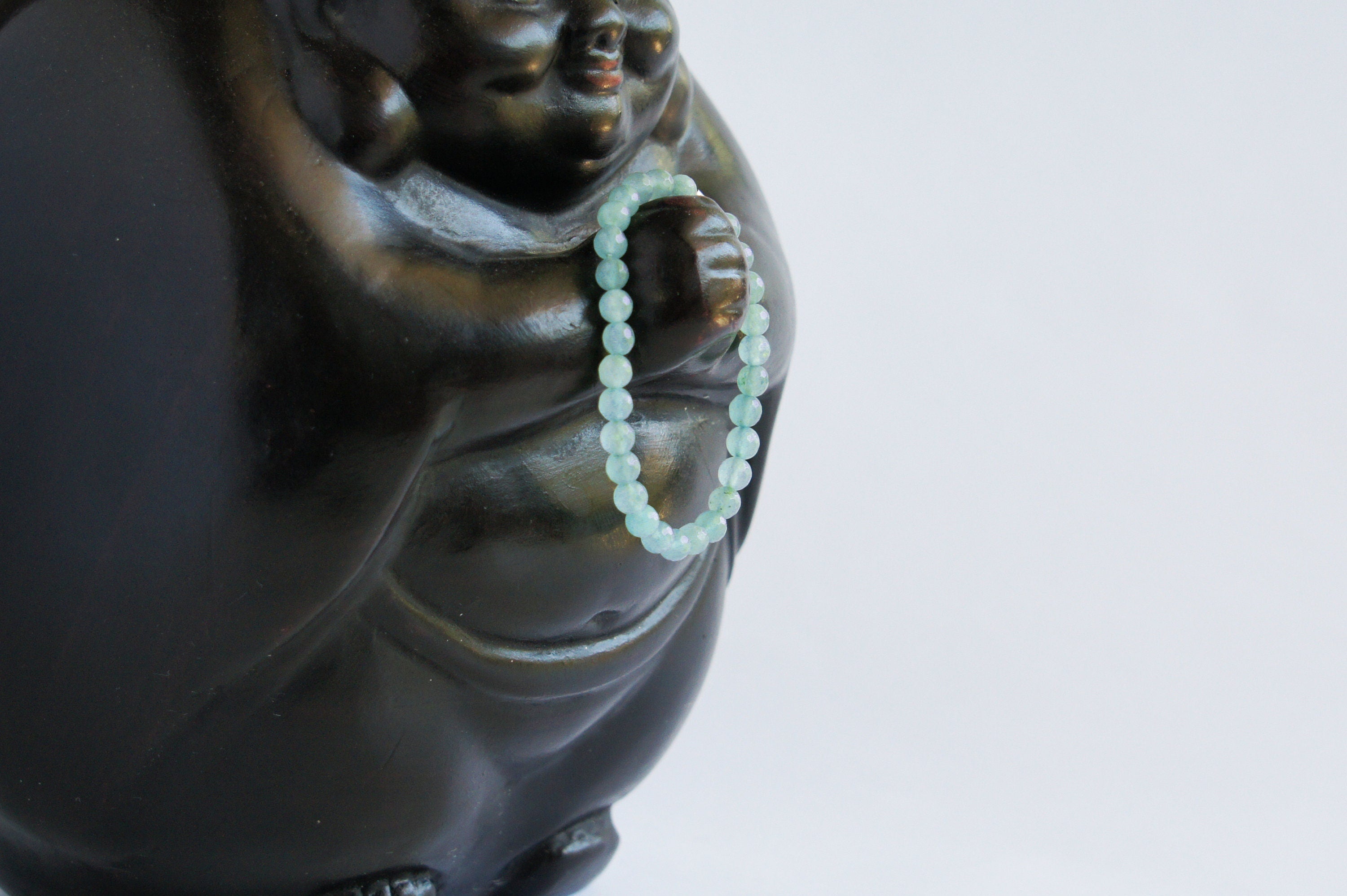 Spirit Feather Green Aventurine Beaded Bracelet