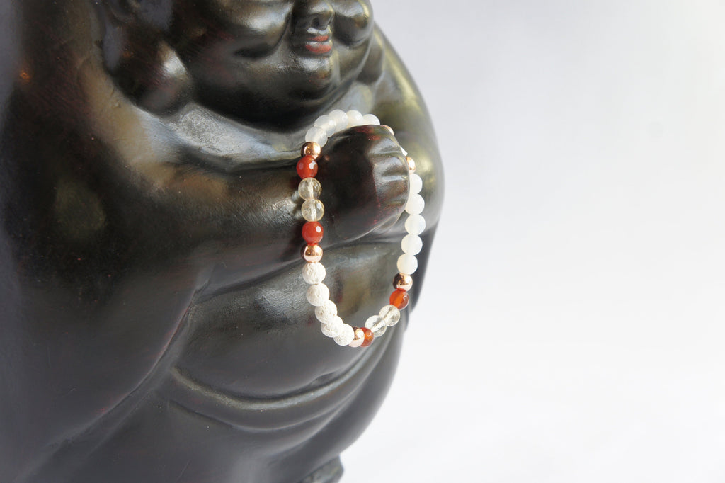 Spirit Feather Rise Essential Oil Beaded Bracelet