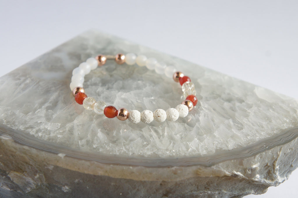 Spirit Feather Rise Essential Oil Beaded Bracelet