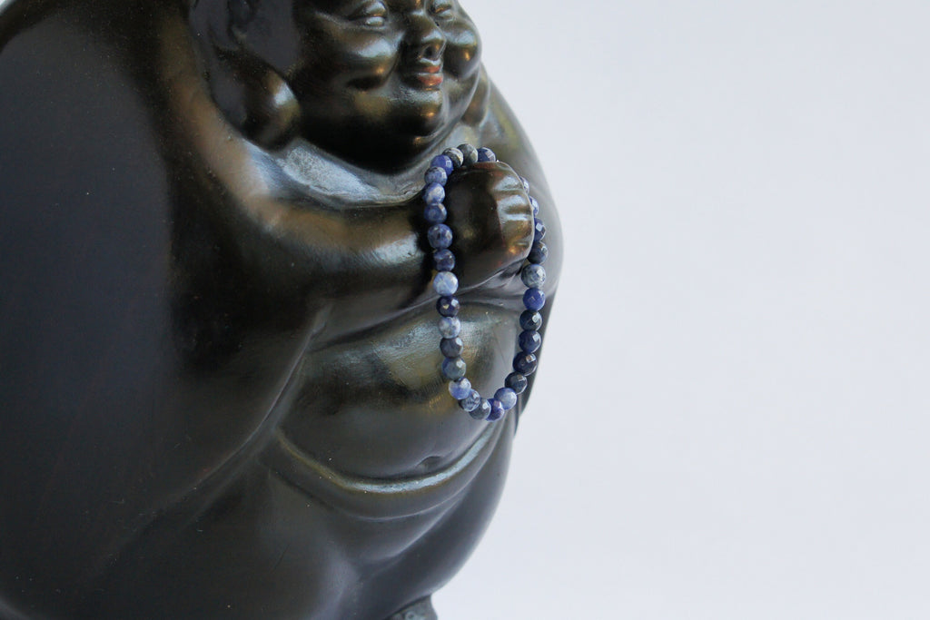 Spirit Feather Sodalite Beaded Bracelet