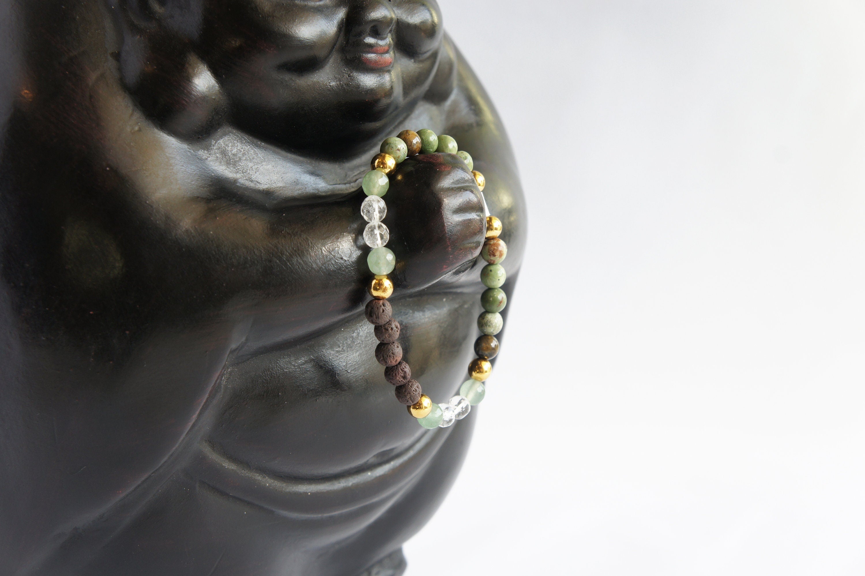 Spirit Feather Breathe Essential Oil Beaded Bracelet