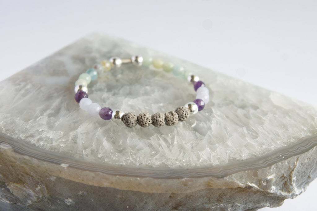 Spirit Feather Relax Essential Oil Beaded Bracelet