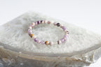 Spirit Feather Flower Amethyst Beaded Bracelet