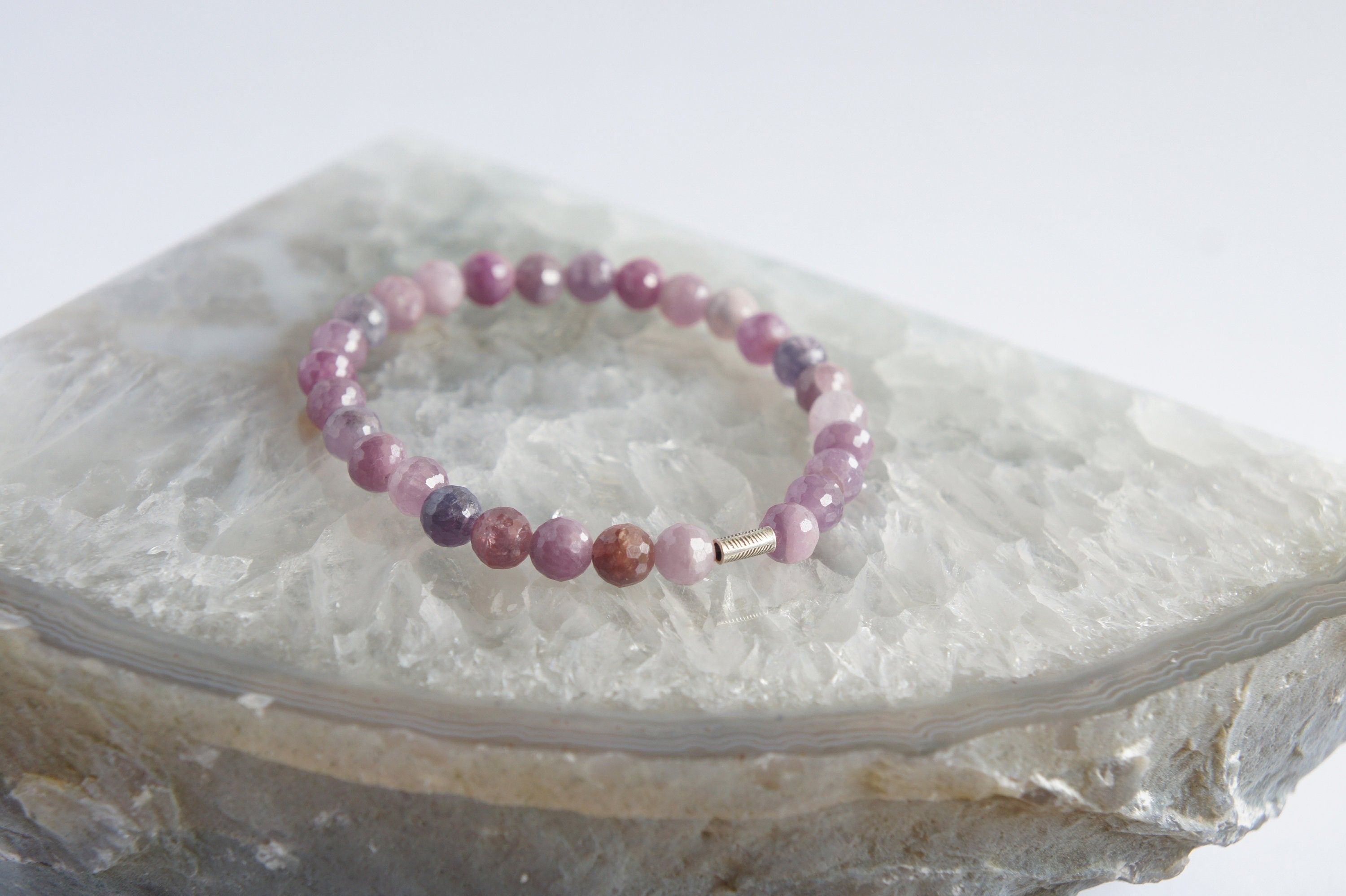 Spirit Feather Ruby Beaded Bracelet