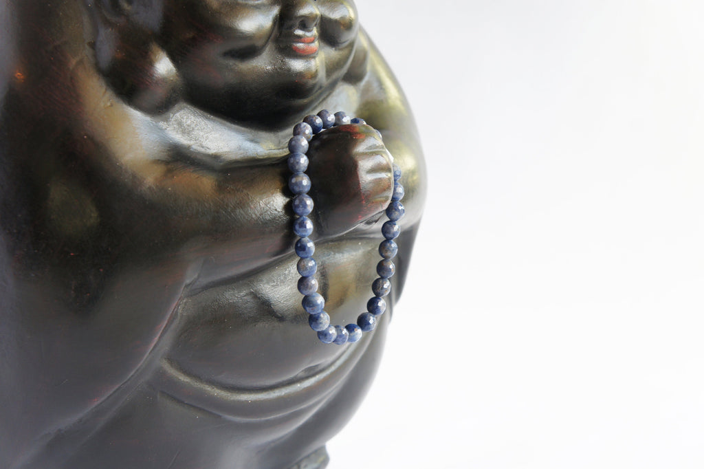 Spirit Feather Sapphire Beaded Bracelet