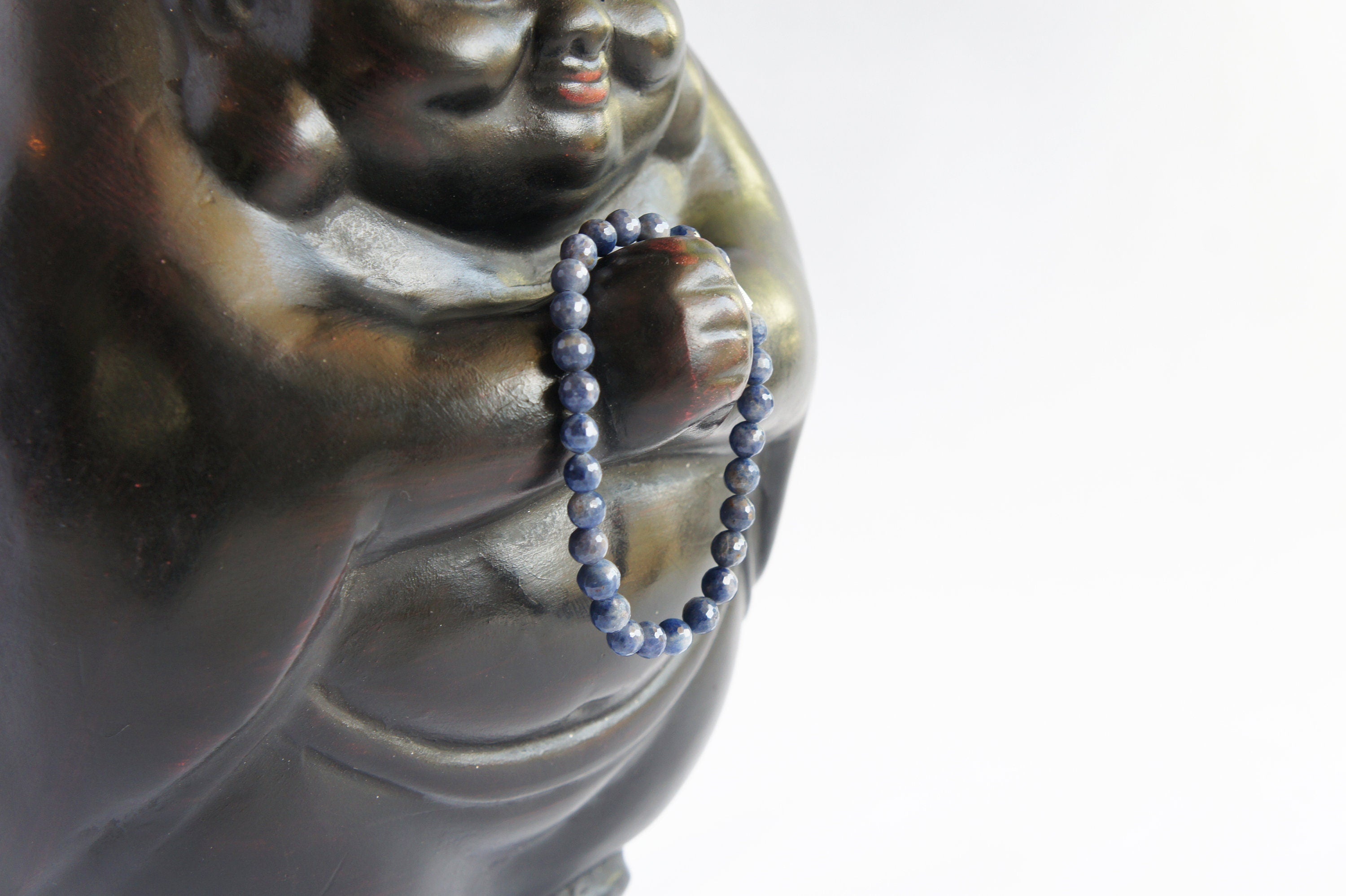 Spirit Feather Sapphire Beaded Bracelet