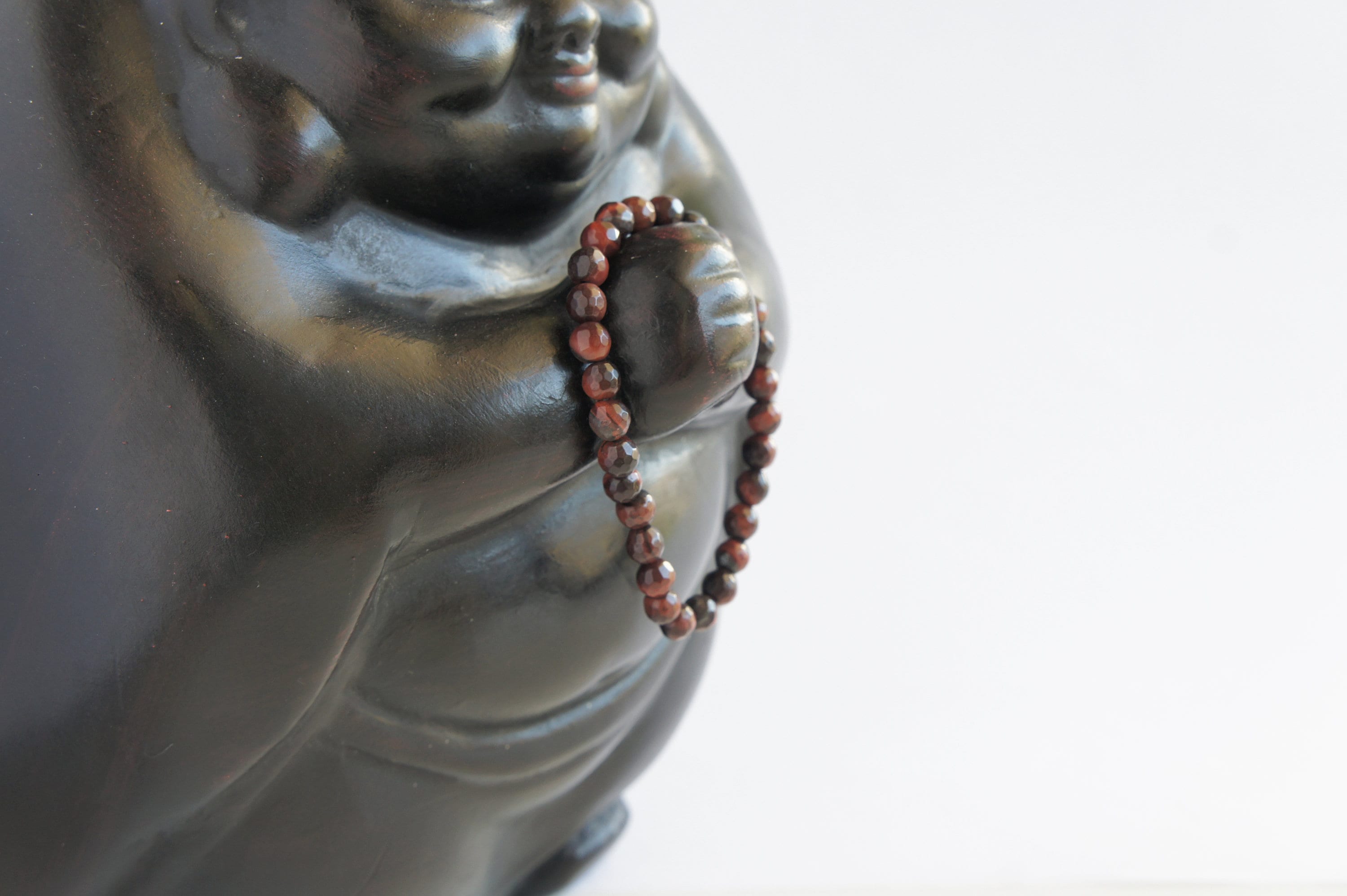 Spirit Feather Red Tiger's Eye Beaded Bracelet