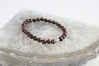 Spirit Feather Red Tiger's Eye Beaded Bracelet