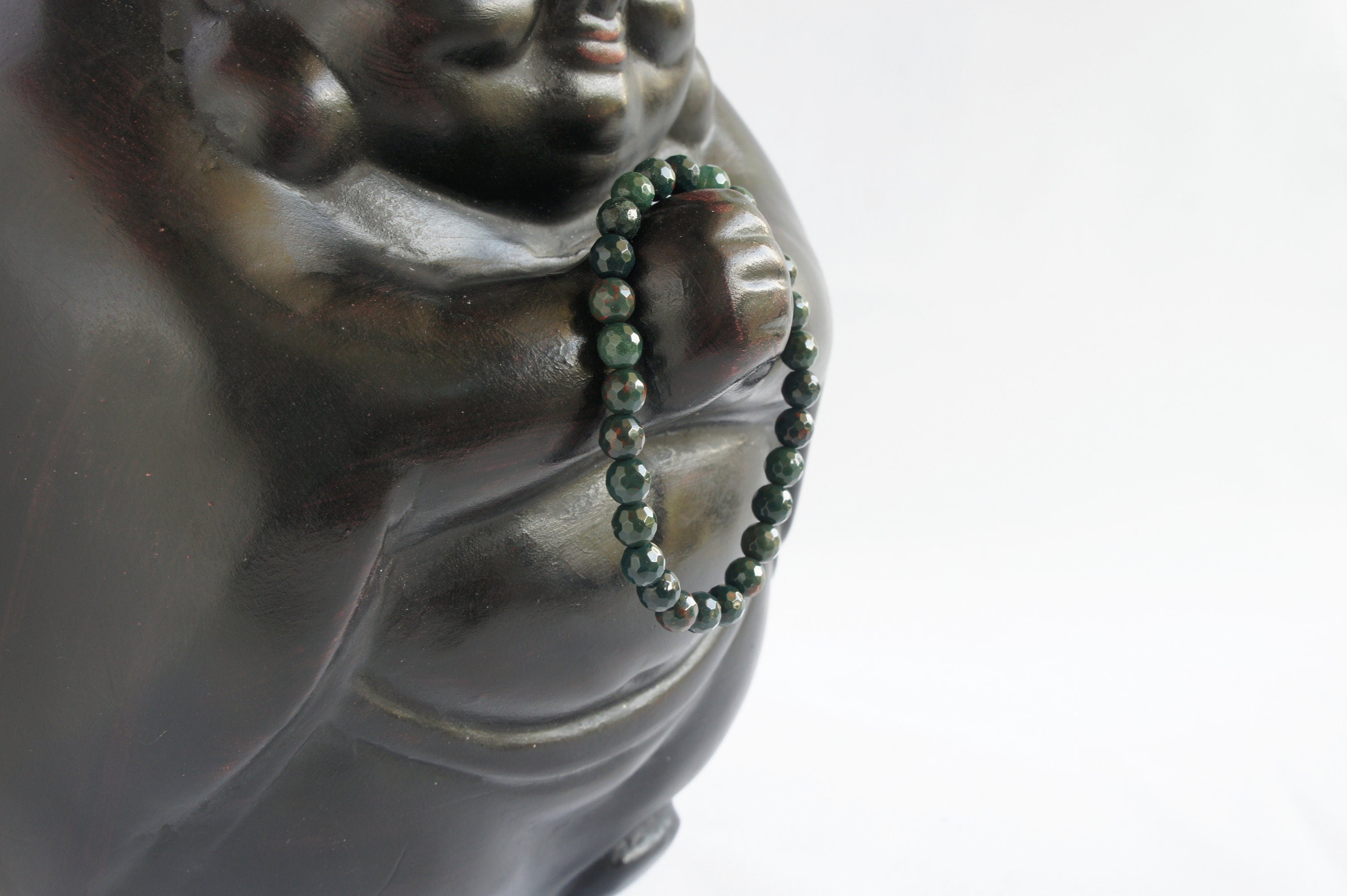 Spirit Feather Bloodstone Beaded Bracelet