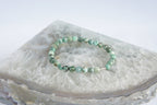 Spirit Feather Emerald Beaded Bracelet