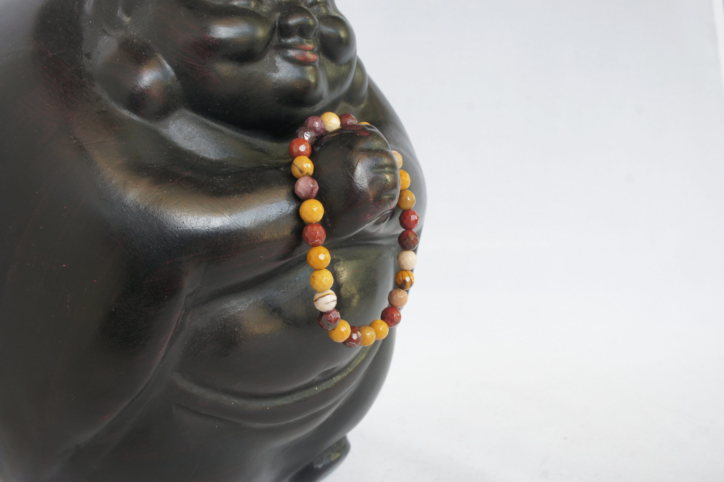 Spirit Feather Mookaite Jasper Beaded Bracelet