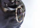 Spirit Feather Silver Leaf Jasper Beaded Bracelet