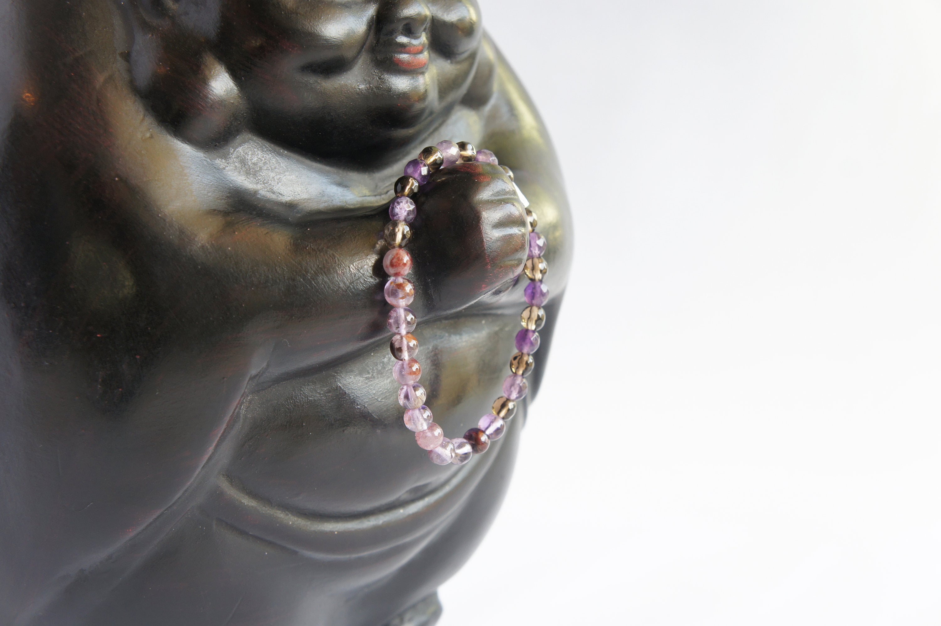 Spirit Feather Super 7 Beaded Bracelet
