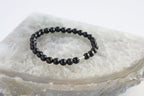 Spirit Feather Onyx Beaded Bracelet