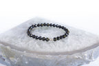 Spirit Feather Black Spinel Beaded Bracelet