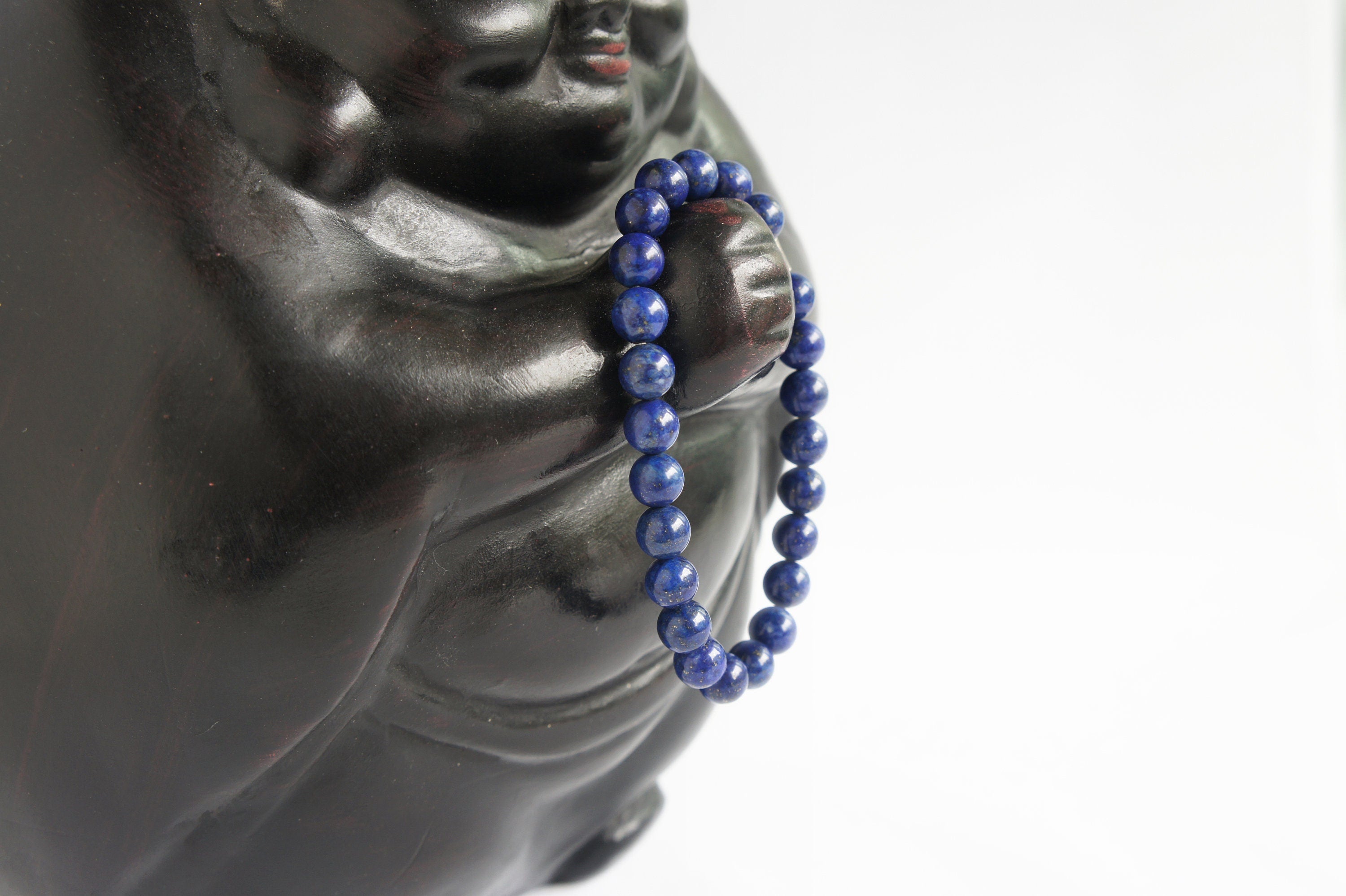 Spirit Feather Men's Lapis Lazuli Beaded Bracelet