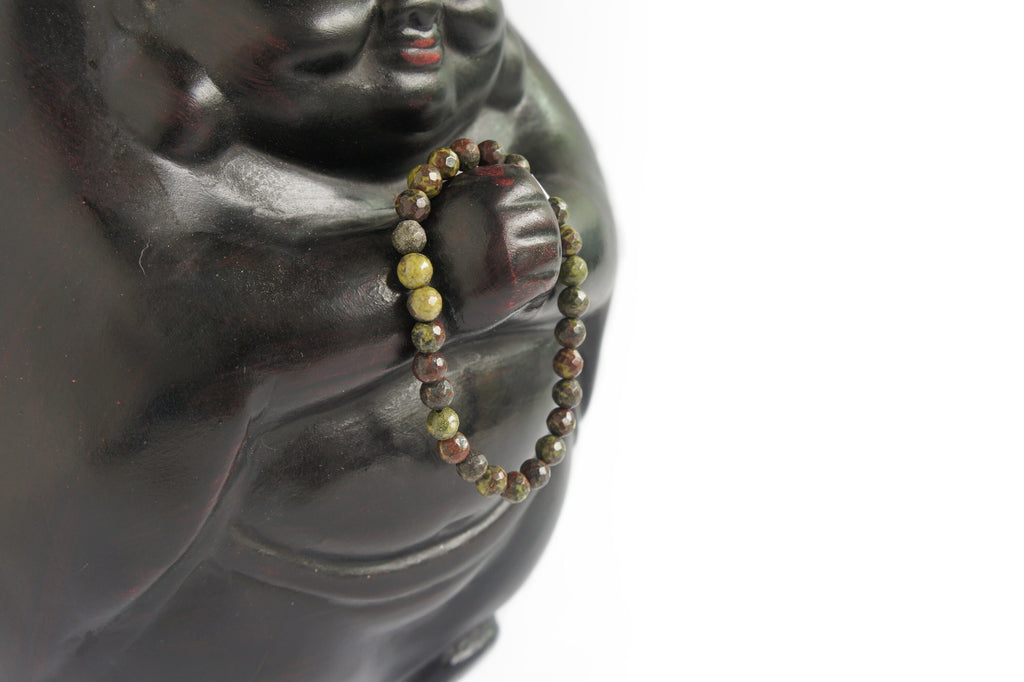Spirit Feather Dragon Stone Beaded Bracelet