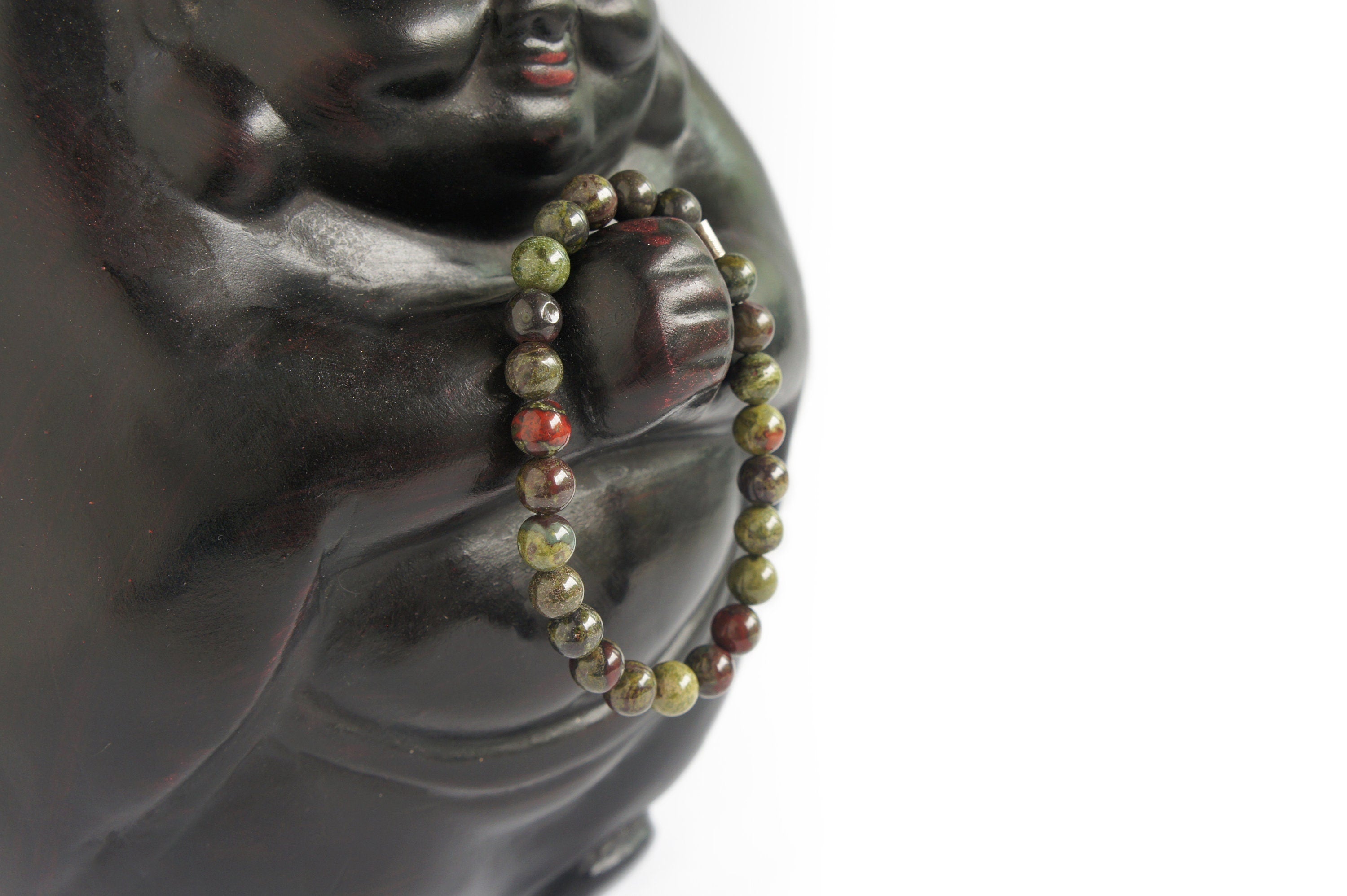Spirit Feather Men's Dragon Stone Beaded Bracelet