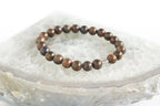 Spirit Feather Men's Bronzite Beaded Bracelet