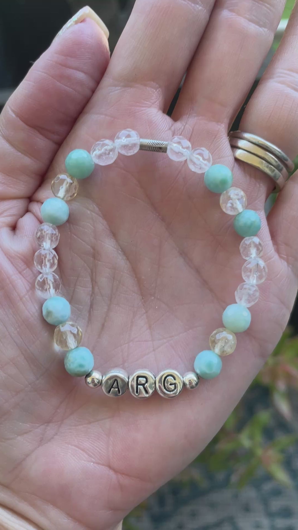 Custom Sports Team Crystal Beaded Bracelet